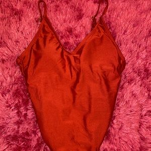 burnt orange one piece swimsuit